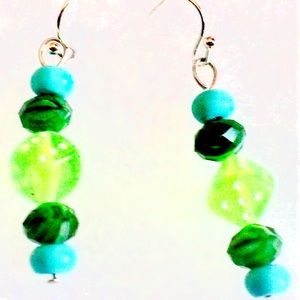 Green Dice Earrings